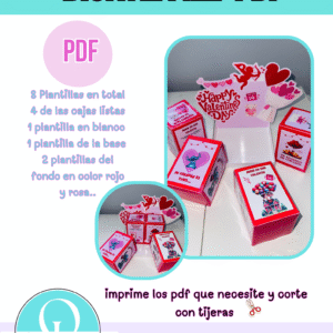 Cajas sorpresas de San Valentin Day / Suprise boxes valentines/ PDF / DIGITAL FILE / DESCARGA INMEDIATA