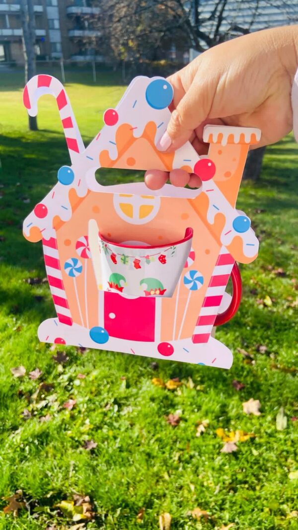 CASITA DE NAVIDAD PORTA TAZA / GINGER BREAD HOUSE MUG HOLDER / DIGITAL FILE / SVG / PNG / PDF /