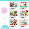 Diseños de papel de baño navidad / Christmas paper toilet design / png / pdf / digital file /