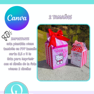 MILK BOX / EDITABLE EN CANVA / DISEÑOS LISTOS EN PDF TAMBIEN / DIGITAL FILE /