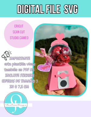 MAQUINA DULCES MAQUINA DE DULCES / SVG CRICUT / CAMEO STUDIO / SCANCUT / PDF A3 TIJERAS / DESCARGA DIGITAL / VALENTINES DAY / BIRTHDAY PARTY /