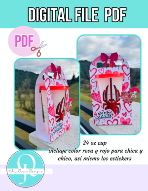 cup valentines porta vaso 2026 mockup porta vaso 24 oz valentines / holder cup 24 oz / be my valentine / digital file pdf / descargable /