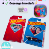 hot wheels carros empaque, dia del hombre cumpleaños editable en Canva, PDF archivo digital, descarga inmediata