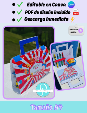 Estuche de crayones y plastilina o playdoh + libro de colorear es Editable en Canva incluye el pdf del diseño listo para imprimir en A4 ARCHIVO DIGITAL