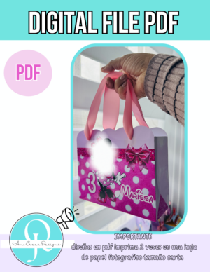 BOUTIQUE BAG / DIGITAL FILE PDF / BOLSA DE CUMPLEAÑOS / BIRTHDAY PARTY