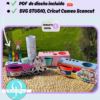 Playdoh, caja para plastilina y crayolas, editable en canva, SVG, STUDIO, PDF gratis diseño de vaca, hojas para colorear de pascua