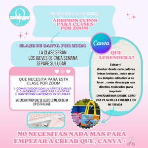 CLASE DE CANVA / DURACION 1 HORA/ CLASE POR ZOOM / EDITAR DISEÑAR Y MAS LA CLASE ES PERSONAL NO EN GRUPO
