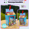 Caja de cumpleaños shaker milk box, pdf de diseño incluido, Editable en Canva gratis o pro, descarga inmediata, archivo digital