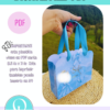 BOUTIQUE BAG / princesa azul, pdf del diseño, descarga inmediata archivo digital, editable en canva