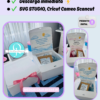 Caja para padrinos, caja sorpresa, SVG STUDIO de caja PNG tazas, PDF Y PNG de los cuadros PDF Y PNG del escrito de la tapa, archivo digital