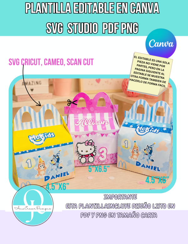 CAJITA FELIZ / HAPPY BOX / PDF / SVG / STUDIO / CRICUT / SCAN CUT / PNG / CANVA / DIGITAL FILE