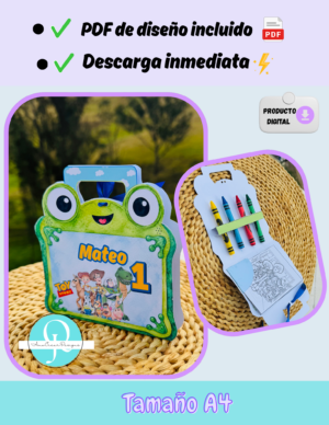FTO LILI ✨ Estuche de Crayolas Lili – Plantilla Digital PDF para Imprimir | Descarga Inmediata