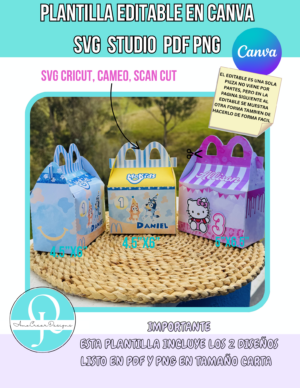 CAJITA FELIZ / HAPPY BOX / PDF / SVG / STUDIO / CRICUT / SCAN CUT / PNG / CANVA / DIGITAL FILE