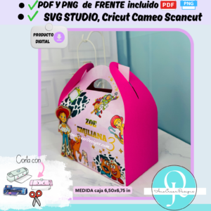 Caja Sorpresa de dulces, de fiesta Editable en Canva, Tijeras SVG Studio, pdf, png, Cricut, Cameo, Scan cut, archivo digital, descarga inmediata