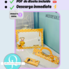 Pizarron editable, +caja de crayolas+ etiqueta de bolsa todo editable en canva, archivo digital, descarga instantanea PDF del diseño gratis