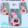 PDF de snow pink, empaque de esfera de navidad, 8cm 0 3.15 in descarga inmediata, archivo digital A4