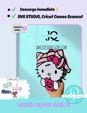 GATITA haloween, svg, studio, Cricut, Scan cut, Cameo archivo digital, descarga inmediata